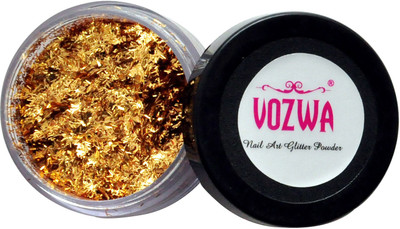 

Vozwa Sparkles Golden Nail Art Fiber Glitter Powder(Golden)