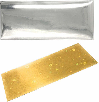 

Zahuu Nail Art Glitter Star Holographic Transfer Golden Silver Foil(Silver and Golden)