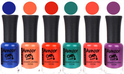 

Avnoor Trendy Color Gel Nail Polish Combo Set No 1080 Multicolor(Pack of 6)