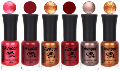 

Avnoor Trendy Color Gel Nail Polish Combo Set No 1030 Multicolor(Pack of 6)