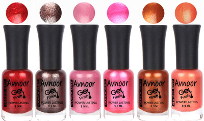 

Avnoor Trendy Color Gel Nail Polish Combo Set No 1037 Multicolor(Pack of 6)