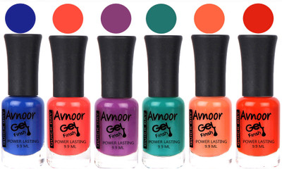 

Avnoor Trendy Color Gel Nail Polish Combo Set No 1079 Multicolor(Pack of 6)