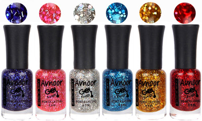 

Avnoor Trendy Color Gel Nail Polish Combo Set No 1052 Multicolor(Pack of 6)