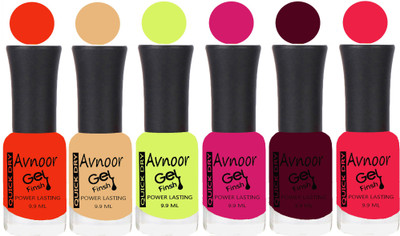 

Avnoor Trending Velvet Matte Nail Polish Combo 1937 Multicolor(Pack of 6)