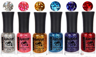 

Avnoor Trendy Color Gel Nail Polish Combo Set No 1050 Multicolor(Pack of 6)