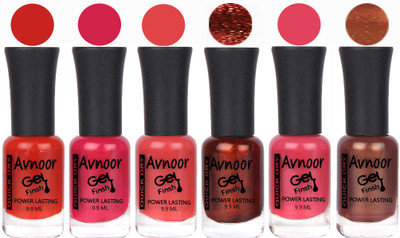 

Avnoor Trendy Color Gel Nail Polish Combo Set No 1019 Multicolor(Pack of 6)