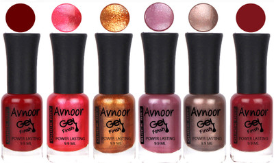 

Avnoor Trendy Color Gel Nail Polish Combo Set No 1031 Multicolor(Pack of 6)