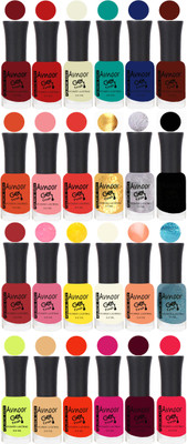 

Avnoor Trending Velvet Matte Nail Polish Combo 2013 Multicolor(Pack of 24)