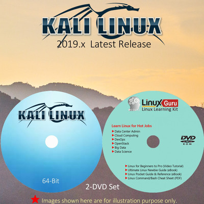 

OSGuru KA64GRD Kali Linux 2019.1 Live/Install/Upgrade/Repair Bootable DVD + Resource DVD (64-Bit)