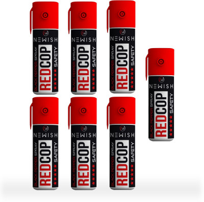 

Newish : Powerful Black Pepper Spray Self Defence for Women Pack Of 7 Each (55 ml |35 gm|50 shots) Upto -15 Feet Pepper Stream Spray