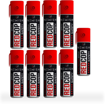 

Newish : Powerful Black Pepper Spray Self Defence for Women Pack Of 9 Each (55 ml |35 gm|50 shots) Upto -15 Feet Pepper Stream Spray