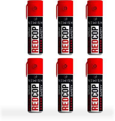 

Newish : Powerful Red Chilli Pepper Spray Self Defence for Women Pack Of 6 Each (55 ml |35 gm|50 shots) Upto -15 Feet Pepper Stream Spray