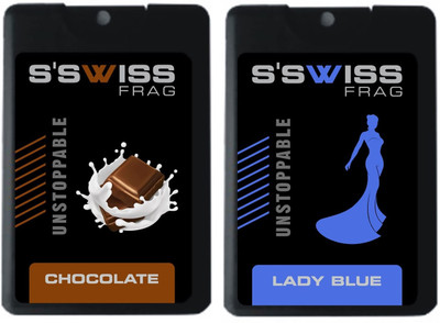 

S'SWISS pack 2 CHOCOLATE AND LADY BLUE UNSTOPPABLE Perfume - 40 ml(For Men & Women)
