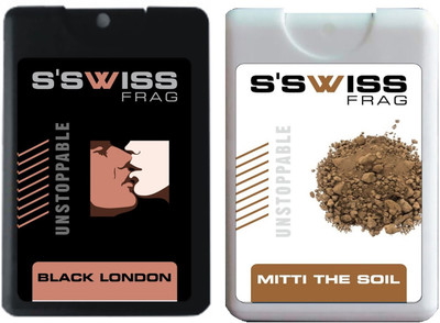 

S'SWISS pack 2 BLACK LONDON AND MITTI THE SOIL UNSTOPPABLE Perfume - 40 ml(For Men & Women)