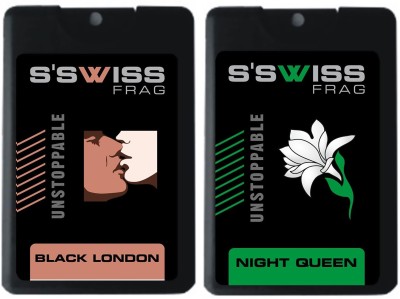 

S'SWISS pack 2 BLACK LONDON AND NIGHT QUEEN UNSTOPPABLE Perfume - 40 ml(For Men & Women)