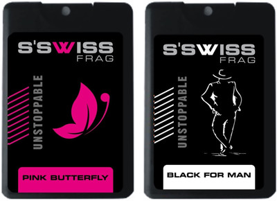 S'SWISS PINK BUTTERFLY AND BLACK FOR MAN UNSTOPPABLE Perfume - 40 ml(For Men & Women)
