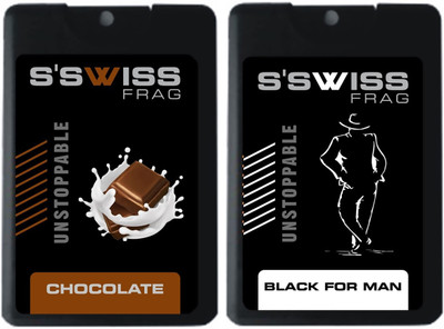 

S'SWISS pack 2 CHOCOLATE AND BLACK FOR MAN UNSTOPPABLE Perfume - 40 ml(For Men & Women)