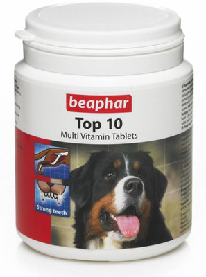 

Beaphar Top -10 Multi Vitamin Dog Tablets (Pack of 2, 60 Tablets Each) Pet Health Supplements(60 g)
