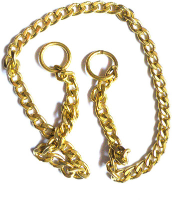 

Mera Puppy Dog Training Choke Chain 76 cm Dog Chain Leash(Gold)