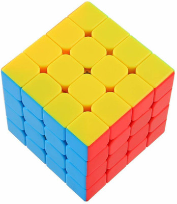 Authfort 4x4x4 Stickerless Magic Rubick Cube with Adjustable Tightness CB31(1 Pieces)