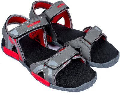 

WILTECH Men Grey Red Sports Sandals