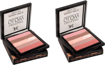 

Incolor Shimmer Highlighter Brick 08 Rose Carmine, Set of 2, Each of 9g,(08 Rose Carmine)