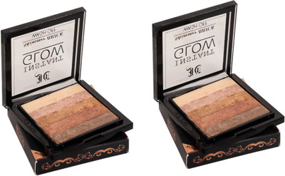 

Incolor Shimmer Highlighter Brick 04 Rose Gold, Set of 2, Each of 9g,(Rose Gold)