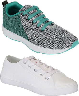 

Chevit Combo Pack of 2 Casual & Sports Shoes (Sneakers Shoes) Running Shoes For Men(Grey, White