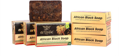 

Artistic African Black Soap 125g , pack of 6(125 g, Pack of 6)