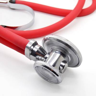 AVB Certified 1 Pcs Red Special Acoustic Sprague Rappaport Type Dual Double Tube Stethoscope Stainless Steel KT-102 for Doctor Professional Student High Quality Dual Latex Free Stethoscope  (Red)