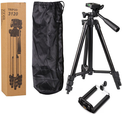 

BUY SURETY Premium Quality Tripod Stand 360 Degree 3110 Portable Digital Camera DSLR Mobile Stand Holder Tripod Stand Lightweight Aluminum Flexible Portable Three-way Head Compatible Tripod Mobile Holder All mobile, camera Tripod(Black, Supports Up to 150