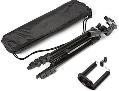 

BUY SURETY Tripod-3120 Adjustable Aluminum Premium Quality Lightweight Camera Stand With Three-Dimensional Head & Quick Release Plate For Video Cameras, Dslr, Tripod With Mobile Clip Holder Mobile Holder For All Smartphone, camera Tripod(Black, Supports U