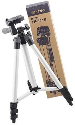 

BIRATTY 3110 Portable and Foldable Camera - Tripod with Mobile Clip Holder Bracket, Stand with 3-Dimensional Head Tripod(Silver, Supports Up to 1500 g)