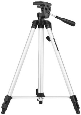 

MobFest Tripod 3110A 3-Way Head, Aluminium Legs, Foldable Tripod Stand for Mobile Camera, DSLR, Smartphone & Action Cameras Tripod(Silver, Black, Supports Up to 1500 g)