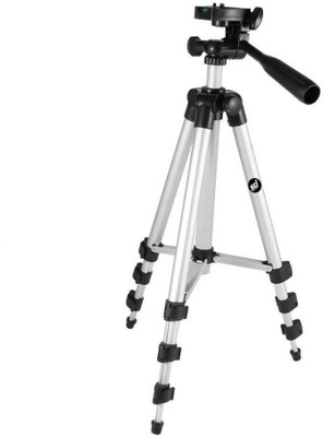 

Smiledrive Super Light Universal Travel Tripod Tripod(Silver, Supports Up to 3000 g)
