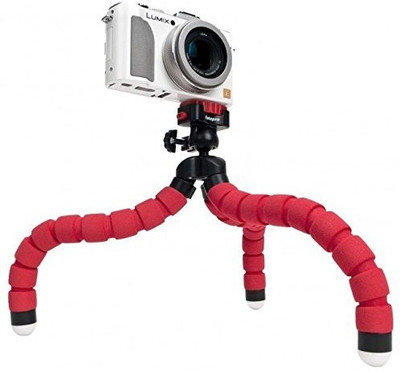

Yumato Adjustable Flexible Mini Portable Tripod With Universal Smartphone Clip Holder/ Mobile Stand / Flexible Long Arms Light Weight Tripod(Red, Supports Up to 700 g)