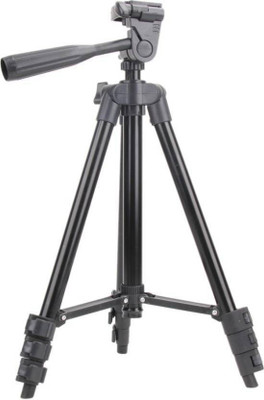 

MobFest Tripod 3120 - Universal Tripod Portable & Foldable Camera - Mobile Tripod With Mobile Clip Holder Tripod(Black, Supports Up to 1300 g)