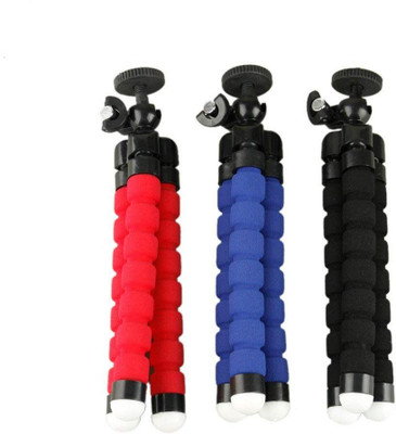 

Hypex Universal Flexible Mini Tripod Soft Sponge Octopus Rubberized Ring And Foot Grips , Light Weight & Slim Yet With Universal Mobile Holder Tripod(Blue, Supports Up to 1000 g)