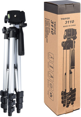 

BIRATTY Tripod-3110 Portable Adjustable Aluminum Lightweight Camera Stand for All smartphone Tripod(Silver, Supports Up to 1500 g)