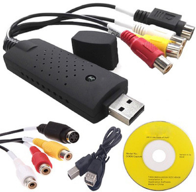 

Buyyart TV-out Cable New Portable USB 2.0 Video Audio Capture Card Adapter(Black, For TV)