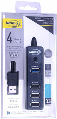 

Ultima Cords & Cables USB3.0 + USB 2.0 Hub USB Adapter(Black)