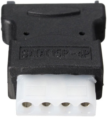 

Buyyart New 15 Pin SATA Male to 4 Pin Molex Female Power Adapter For IDE Hard Drive/CD/DVD USB Adapter(Black)