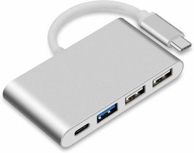 

Ultima Cords & Cables USB-C Adapter 4-in-1 with Type C, USB 3.0, USB 2.0 Port USB Adapter(Silver, Gold)