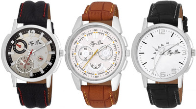 

Pappi Boss Pack of 3 Specially Designed Leather Watch - For Men