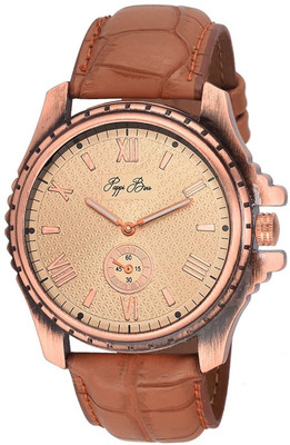 

Pappi Boss Special Edition Second Dial Brown Leather Casual Watch - For Men