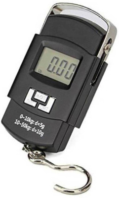 

Urweigh Pocket Hanging Luggage Weighing Scale Digital Capacity 50 Kg Weighing Scale(Black)