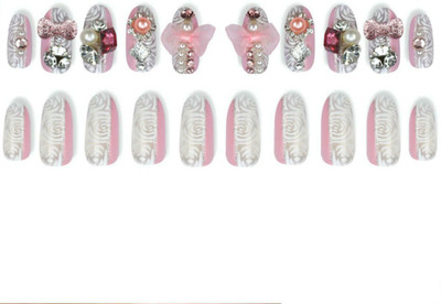 

Zahuu PSAH-1210 Press-On Artificial Nails Pink(Pack of 20)