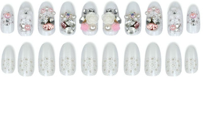 

Zahuu PSAH-1209 Press-On Artificial Nails White(Pack of 20)