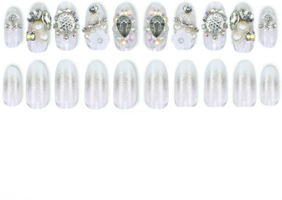 

Zahuu PSAH-1212 Press-On Artificial Nails White(Pack of 20)