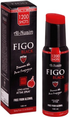 Al Nuaim FIGO BLACK LONG LASTING PERFUME SPRAY FREE FROM ALCOHOL Floral Attar(Floral)